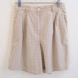 Liz Claiborne Lizsport-Skort Shorts-Beige Plaid-8